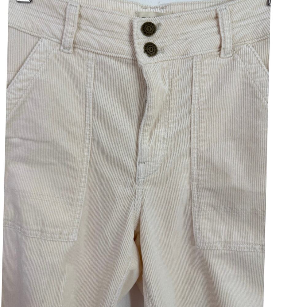 Anthropologie Pilcro The Wanderer Corduroy Utility Pants Ivory Cream Size 27 - Picture 8 of 15